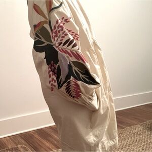 Free People Cotton Mini Dress with Embellished Sleeves